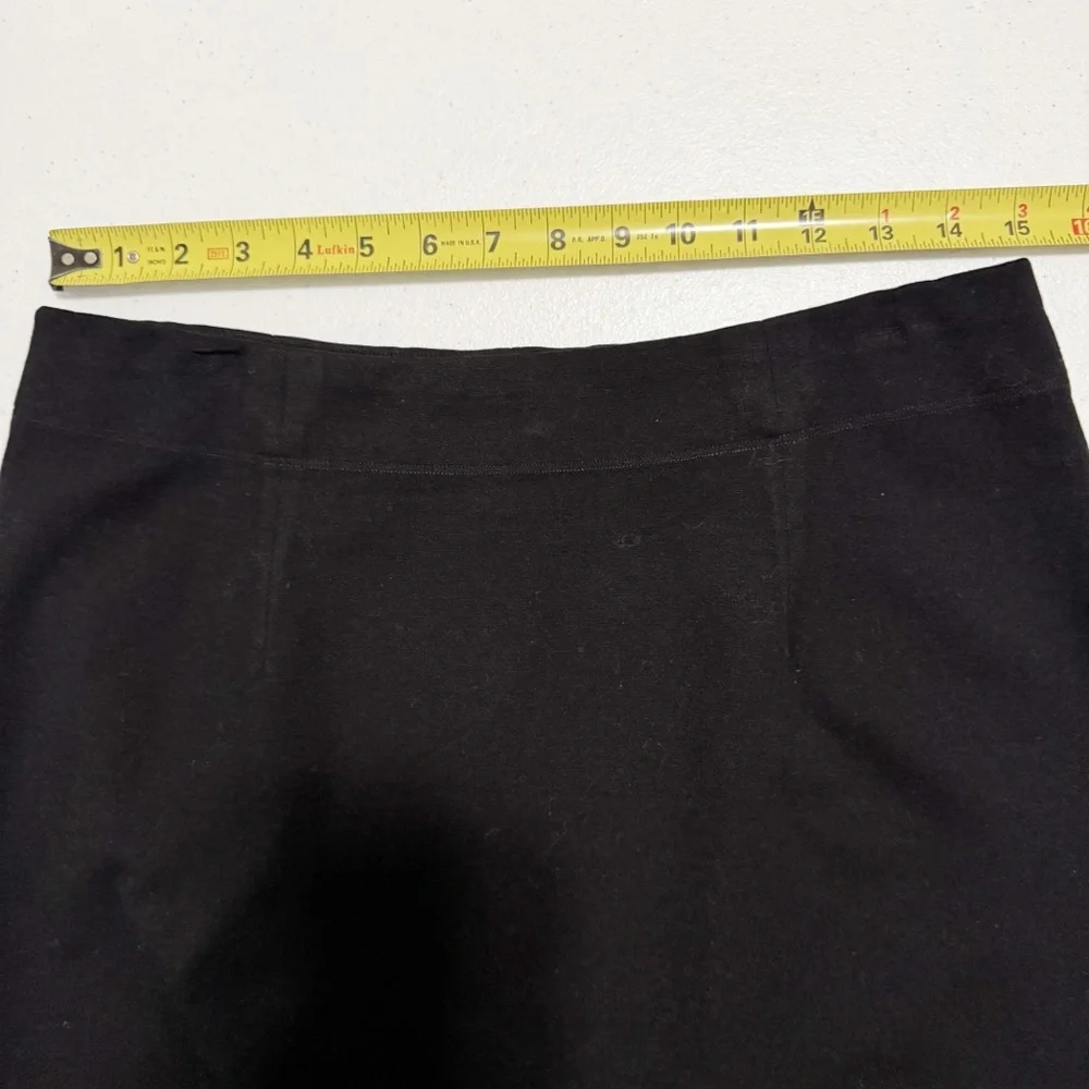 Eileen Fisher Viscose Stretch Ponte Skirt Black Medium